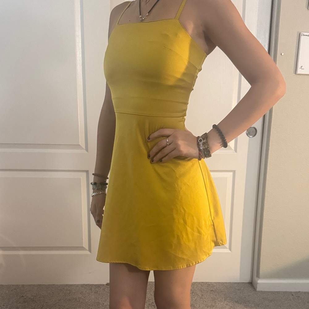 Sunny Amber Strappy Mini Dress